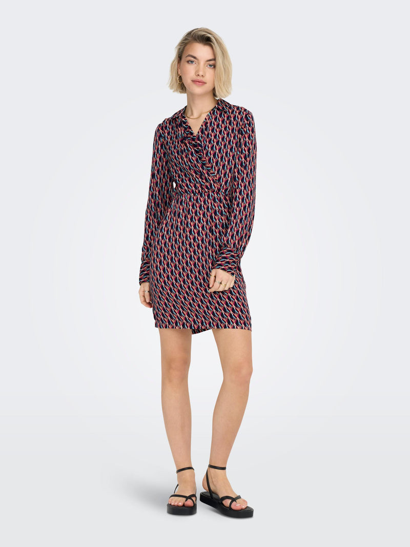 ONLJENNY L/S WRAP DRESS PTM