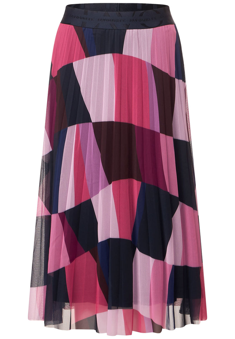 Mesh Midirock mit Print