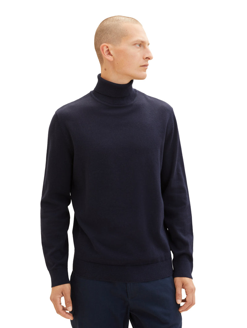 Basic Strickpullover mit Rollkragen