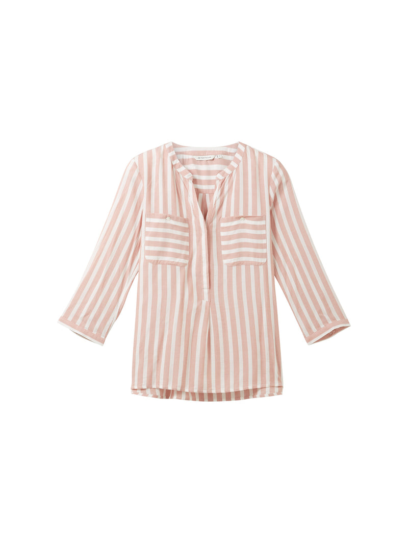 Gestreifte Bluse mit Taschen