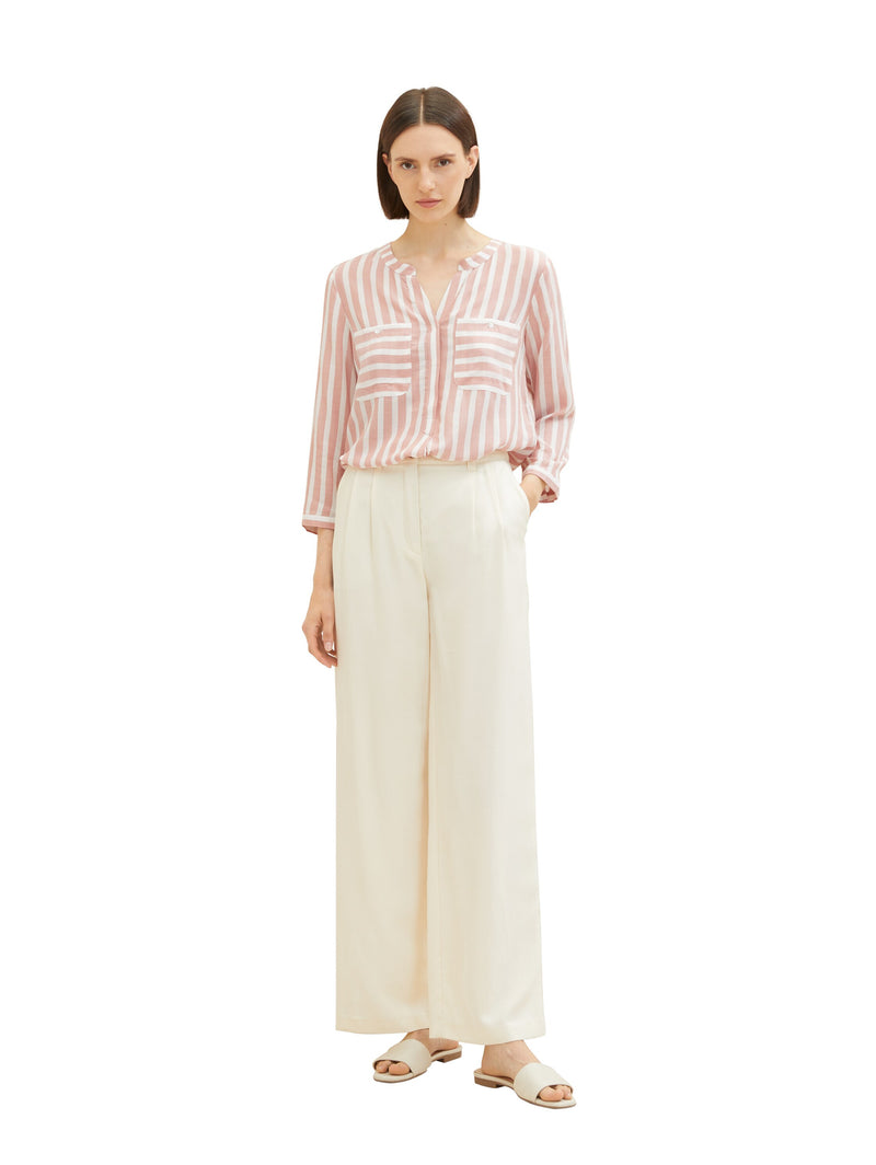 Gestreifte Bluse mit Taschen