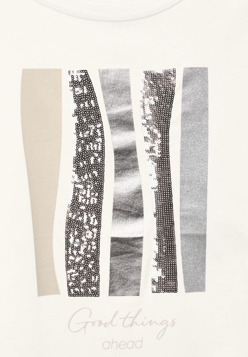 Artwork Shirt mit Pailetten