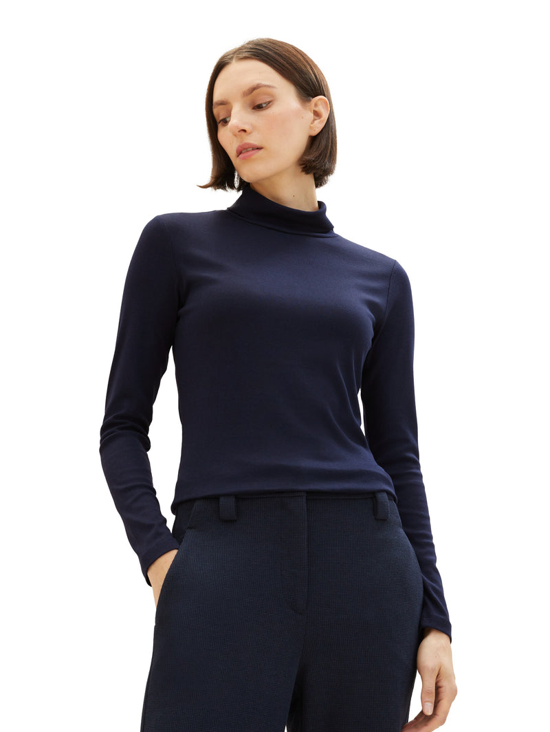 Langarmshirt mit Rollkragen