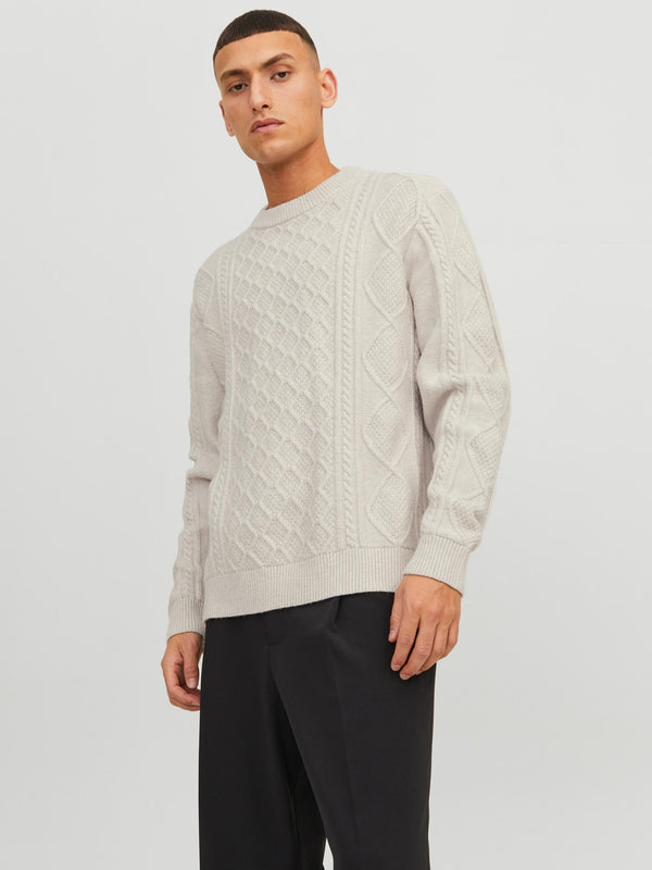 JORVILLERAY CABLE KNIT CREW NECK