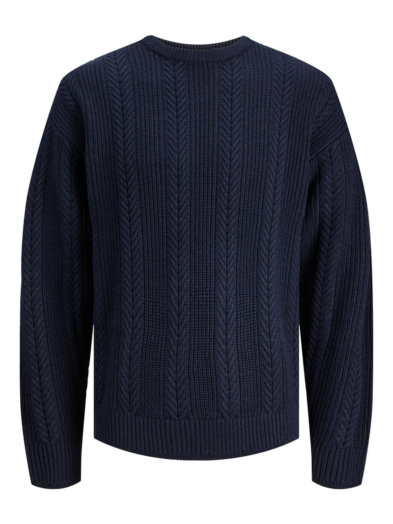 JCOCONTOUR CABLE KNIT CREW NECK