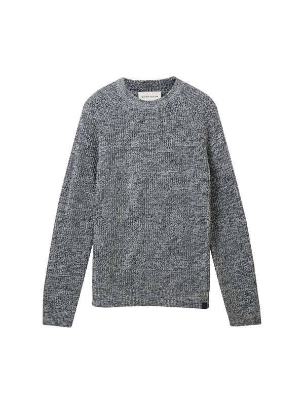 comfort twotone  crewneck knit