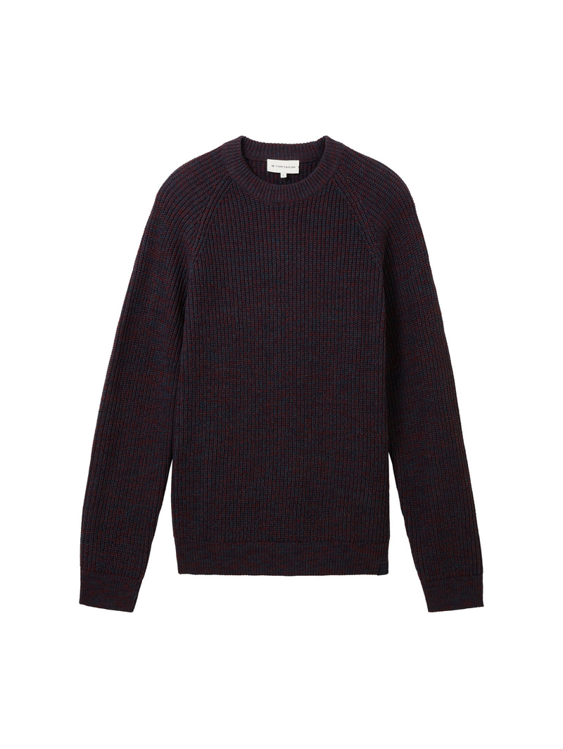 comfort twotone  crewneck knit