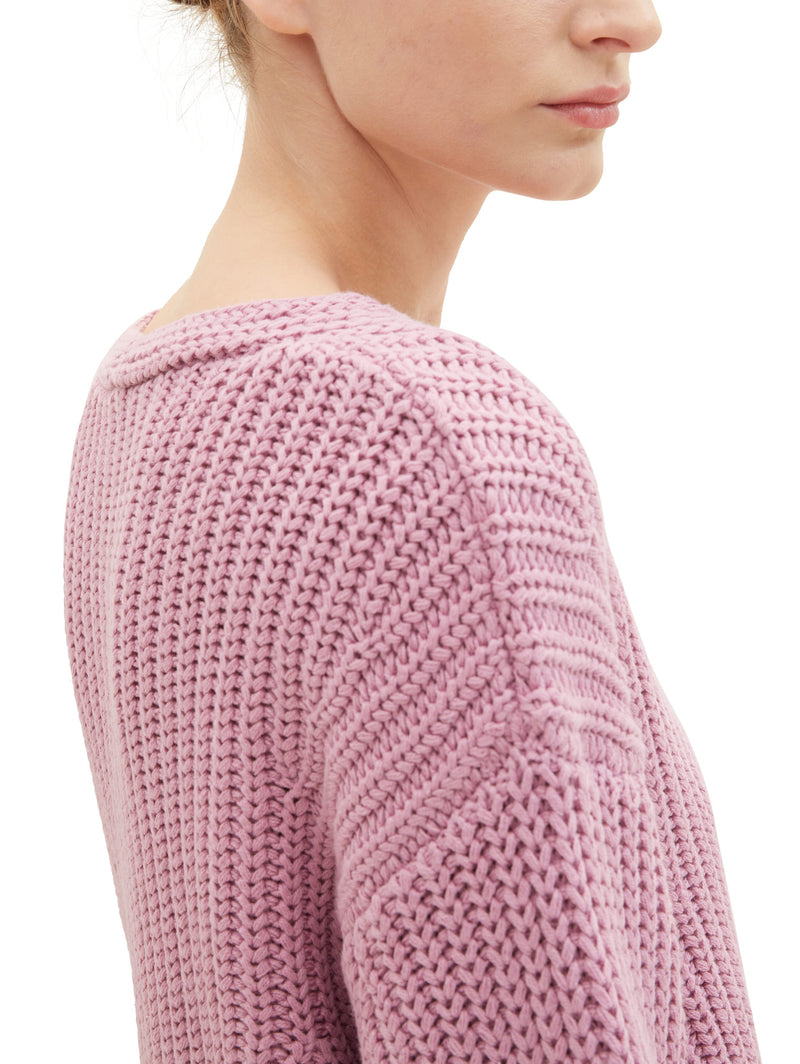 Strickpullover mit V-Ausschnitt