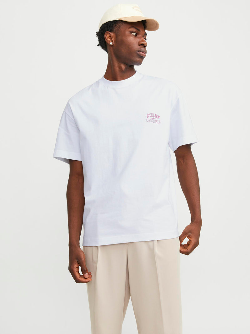 JORSANTORINI BACK TEE SS CREW NECK SN